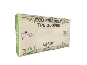 ECO Friendly TPE Gloves Large Clear Powder Free