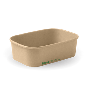 650ml Natural Rectangle PLA Lined Paper Container