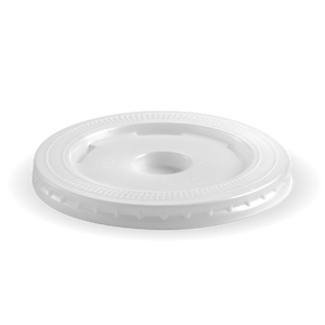 90MM PS WHITE LARGE STRAW-SLOT LID