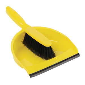 Soft Dustpan and Brush Set Yellow