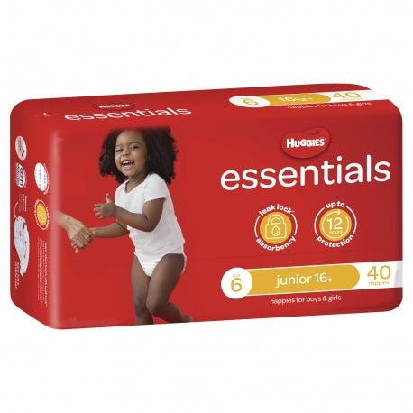 Huggies Essentials Junior 16+kg 160's Size 6