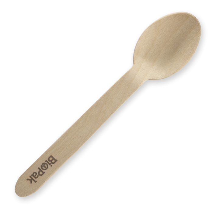 Biopak Timber Dessert Spoon 16cm