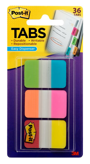 Post-it Tabs 25 x38mm Assorted 3 Pack
