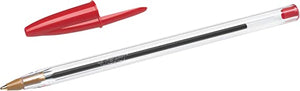 BIC Cristal Original Ball Point Pen Red 50Pk