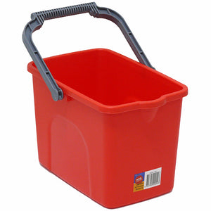 Rectangular Bucket with Pouring Lip 9L Red