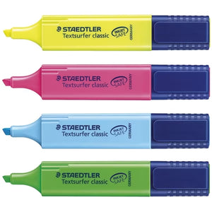 Staedtler Textsurfer Classic Highlighters Assorted 4 Pack