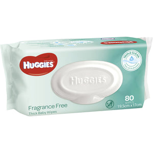 Huggies Baby Wipes Unscented 80pk