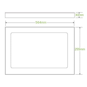 Catering Tray Lid PLA Window Large