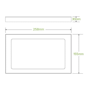 Catering Tray Lid PLA Window Ex Small
