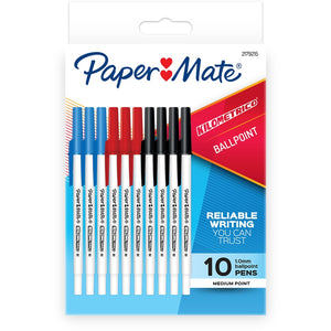 Paper Mate Kilometrico Capped Ballpoint Pen 10 Pack