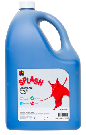 Acrylic Paint Splash Jelly Belly Blue