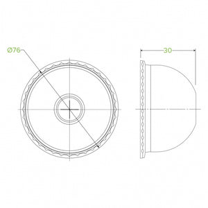 Lid Dome Biopak 60-280mL