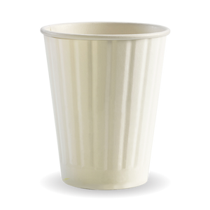 390ML / 12OZ (90MM) WHITE DOUBLE WALL BIOCUP