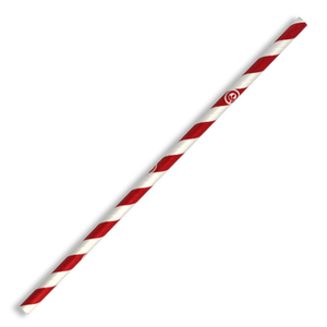 6mm Regular Red Stripe Paper Straws