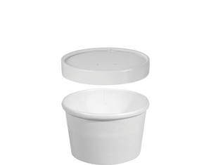 Hot or Cold Vented Paper Container 8oz