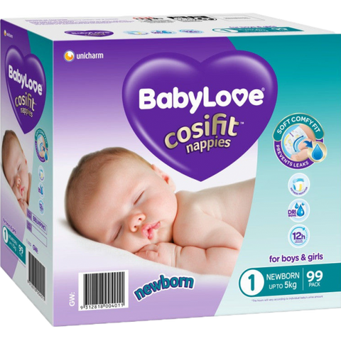 Babylove cosifit newborn deals nappies