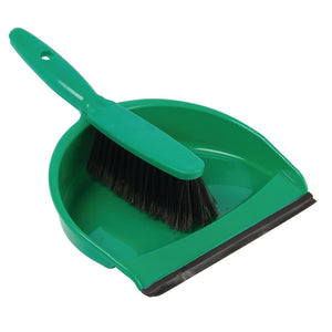 Soft Dustpan and Brush Set Green