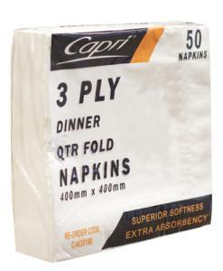 Dinner Napkin White 3ply