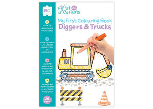 My First Colouring Book - Diggers & Trucks