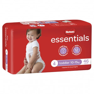 Huggies Essentials Toddler 10-15kg 184's Size 4