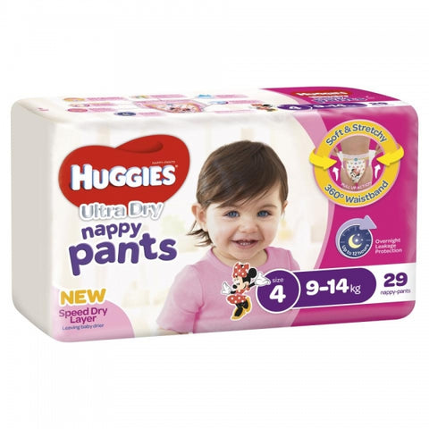 Little Ones Ultra Dry Nappy Pants Size 4 (9-14kg) Toddler 25 Pack