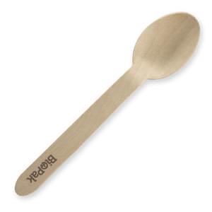 Biopak Timber Dessert Spoon 16cm
