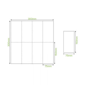 2-PLY 1/8 FOLD WHITE LUNCH BIONAPKIN