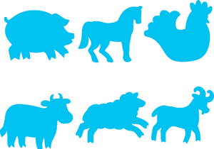Paint Stamp Farm Animals