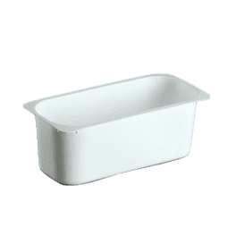Gelato Ice Cream Tub 5L White Plastic